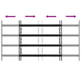 Window Grille 115 x 60 cm Powder-Coated Steel Black 42020565