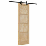 Sliding Door Set Manual Natural and black 61 x 198.5 cm 3333604