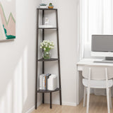 4-Tier Corner Shelf Black 45.5x31.5x150 cm 336393