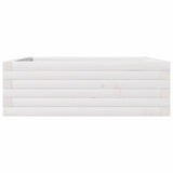 Garden Planter White 70x70x23 cm Solid Wood Pine 847194