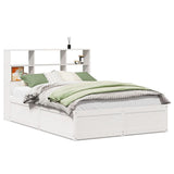 Bed Frame without Mattress White 140x190 cm Solid Wood Pine 3323468