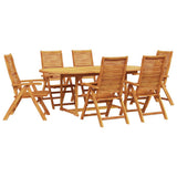 Garden Dining Set Folding 7 pcs Brown Solid Acacia Wood 3375715