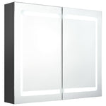 ZNTS LED Bathroom Mirror Cabinet Grey 80x12x68 cm 326513