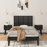 Wall Headboard Black 106x3x63 cm Solid Wood Pine 824717