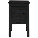 ZNTS Bedside Cabinets 2 pcs Black 40x35x61.5 cm Solid Wood Pine 813698