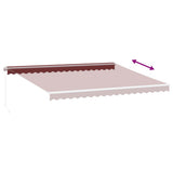 Manual Retractable Awning Burgundy 450x350 cm 3214986