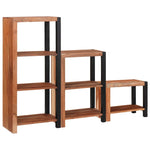 Bookshelf 3 pcs Brown 50 x 30 x 110 cm Solid Acacia wood 3321522