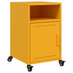 ZNTS Bedside Cabinet Mustard Yellow 36x39x59 cm Steel 846722