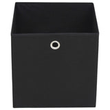 Storage Boxes 10 pcs Non-woven Fabric 28x28x28 cm Black 325189