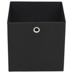 Storage Boxes 10 pcs Non-woven Fabric 32x32x32 cm Black 245746