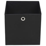 Storage Boxes 10 pcs Non-woven Fabric 32x32x32 cm Black 245746
