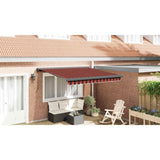 Retractable Awning Orange and Brown 3.5x2.5 m Fabric and Aluminium 3154567