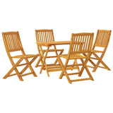 5 Piece Folding Garden Dining Set Solid Wood Acacia 3206330
