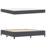 Bed Frame with Mattress Dark Grey 200 x 200 cm Fabric 3399141