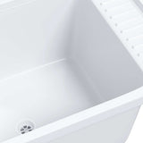 Utility Sink for Wall Mounting White 60x40x28 cm Resin 4002795