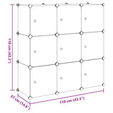 Storage Cube Organiser with 9 Compartments Black and White 244924