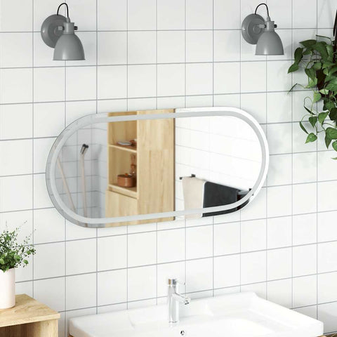LED Bathroom Mirror 100x45 cm Oval 353287