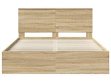 Bed Frame with Headboard Sonoma 120 x 200 cm Solid Pine Wood 3411030