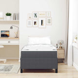 Bed Frame with Mattress Dark Grey 100 x 200 cm Fabric 3399106