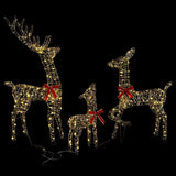 Reindeer Family 3 pcs Warm white 67 x 26 x 127 cm PET 42019051