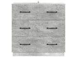 Drawer Cabinet Concrete Grey 66 x 34.5 x 87 cm Engineered Wood 895298