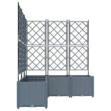 Garden Planter 5 pcs LiGht Grey 120 x 120 x 143 cm Plastic 42002889