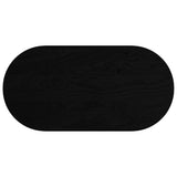 Table Top Dark Brown 100x50x2 cm Solid Wood Oak Oval 4009078