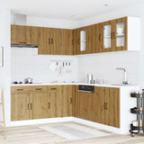 11 Piece Kitchen Cabinet Set "Kalmar" Artisan Oak Engineered Wood 3314920