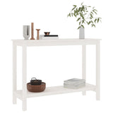 Console Table White 110x40x80 cm Solid Wood Pine 822283