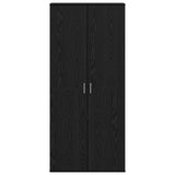Highboard with Shelf Black oak 80 x 39 x 178 cm Engineered wood 3365572
