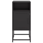 ZNTS Bedside Cabinets 2 pcs Black 36x39x78 cm Steel 846567