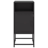 ZNTS Bedside Cabinets 2 pcs Black 36x39x78 cm Steel 846567