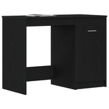 Desk with Storage Black Oak 100 x 50 x 76 cm Engineered Wood 862482