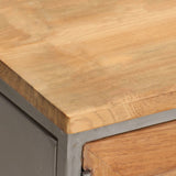 TV Cabinet Recycled Teak and Steel 120x30x40 cm 246281