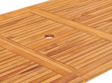 Outdoor Dining Set Natural Teak Smooth sanded teak hardwood 3059969