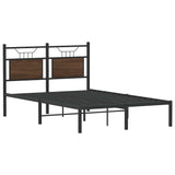 Bed Frame without Mattress Brown Oak 120x200 cm Engineered Wood 4106839