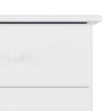 Highboard ALTA White 77x35x188 cm Solid Wood Pine 3187776