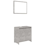 ZNTS Bathroom Furniture Set Concrete Grey Engineered Wood 802655