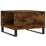 ZNTS Coffee Table Smoked Oak 55x55x36.5 cm Engineered Wood 830769