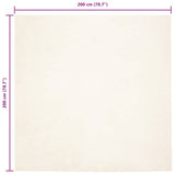 Anti-Slip Faux Rabbit Fur Rug OLITE White 200 x 200 cm 42021621