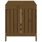 Garden Storage Box Honey Brown 121x55x64 cm Solid Wood Pine 823846