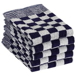 ZNTS 20 Piece Towel Set Blue and White Cotton 136289