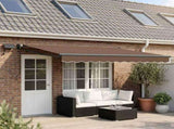 Manual Retractable Awning with LEDs Taupe 3426065