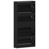 Shoe Cabinet Black oak 80 x 21 x 163.5 cm Engineered wood 3334027
