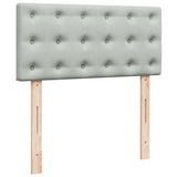 ZNTS Box Spring Bed with Mattress Light Grey 90x200 cm Velvet 3286210