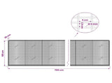 Gabion with 5 mm Wire and 5x2.5 cm Mesh 700x20x100 cm 3463592