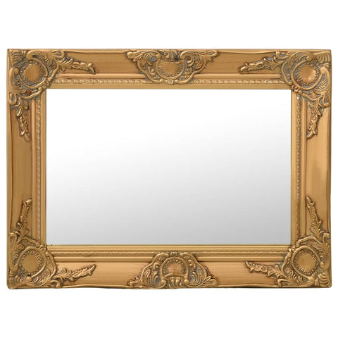 ZNTS Wall Mirror Baroque Style 60x40 cm Gold 320329