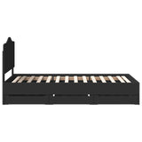 Bed Frame with Drawer Black 90 x 200 cm Engineer Wood 3413451