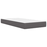 Bed Frame with LED Strip Lights Grey 90 x 190 cm Faux Leather 3415282
