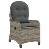 Recliner Chair with Cushion Grey 56 x 66 x 95 cm Poly Rattan 42003419